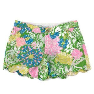 Lilly Pulitzer The Buttercup Short in Spring Fling Womens 4 Scallop Hem Cotton
